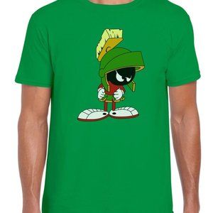 FUNNY MARVIN THE MARTIAN IDEAL GIFT BIRTHDAY PRESENT UNISEX MENS T SHIRT Green